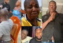 Video of Mr Ibu’s son and daughter Jasmine confronting Actor’s wife in her house surfaces amid family drama