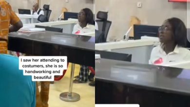 Nigerian man falls in love with female banker, stalks her in bank [Video]