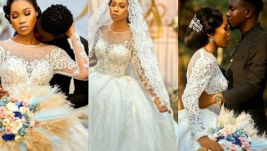 I teared up seeing you walk down the aisle, Where is your ring tho? -Mixed reactions as Lizzy Jay weds colleague [Photos/Video]