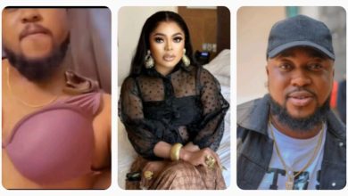 “There Is No Difference Between You, Bobrisky & James Brown, At Least Think Of Your Kids”- Fan Tells Actor Nosa Rex After He Wore Bra, See His Reaction (VIDEO)