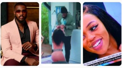 Watch The Moment BbTitans Khosi Went On Her Knees To Beg The Love Of Her Life, Yemi Cregx (VIDEO)