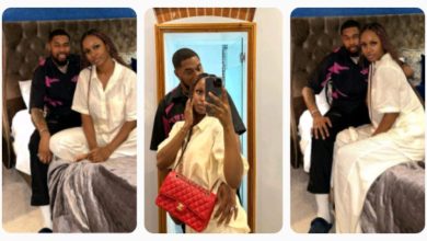 “Val’s Day Something Light”- Sheggz & Bella Okagbue Celebrate Valentine In London (Photos)