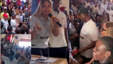 Jubilations as Ned Nwoko and wife, Regina Daniels storm Delta State polytechnic on valentine’s day – [Video]