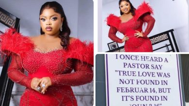 True love is not found on Valentine’s day But in “John 3:16”- Actress Juliana Olayode writes