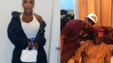 “Accent wey wear Agarawu jeans!” – Netizens react as MC Oluomo’s daughter blasts critics, rejoices over Tinubu’s win