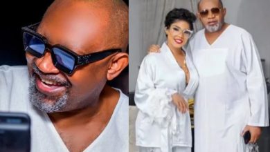 “I no send anybody papa”,-Iyabo Ojo’s husband reacts as she shades her haters