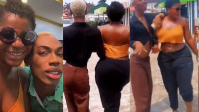 Remember he’s a man, very wrong combination – Fans fault Destiny Etiko over her surprising friendship with crossdresser, James Brown [Video]