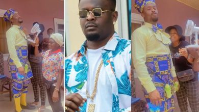 Zubby Michael jumps on ‘Ellu P’ trend, cracks crew members up with his own version on movie set - [Video]