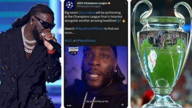 Burna Boy To Perform At UEFA Champions League Final In Istanbul