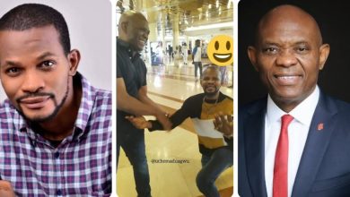 “Miracle No Dey Taya Jesus” – Controversial Nollywood Actor, Uche Maduagwu Sheds Tears Of Joy After Meeting Will Billionaire Businessman, Tony Elumelu