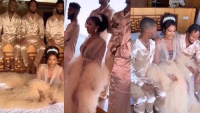 Four brothers serve as only sister’s bridesmaids at her bridal shower [Video]