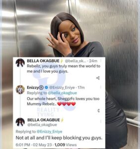 Amidst beef with fellow housemate, Chichi, another drama has unfolded, as reality tv star, Bella Okagbue declared that fans of her boyfriend Sheggz , also known as Sheggz FC don't love her