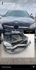 Hermes iyele ghastly car crash