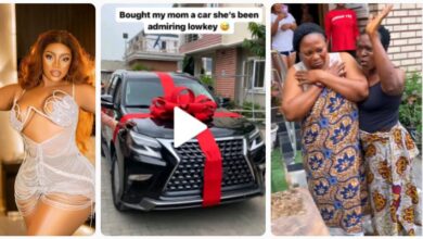 “Anything she likes, I buy for her”-Influencer, Ashmusy says as she splashes N24 million to gift her mum a Lexus GR460 (VIDEO/PHOTOS)