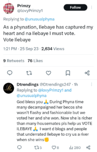 "You're Confused...Did They Bribe You"- Reactions As Phyna Tells Fans To Vote Ceec Because She's Not Playing A Victim