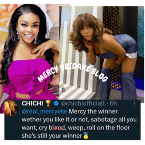  "If You Like Cry Bl00d, Roll On The Floor, Weep, Mercy Eke Will Win BBN All Stars...'- ChiChi Tells Whom It May Concern