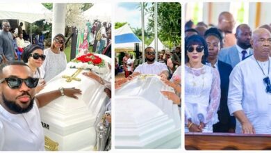 "Rest Mum Till We Meet Again"- Actor Williams Uchemba Pens Heartfelt Note As He Buries His Mum (PHOTOS)