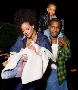   Rihanna and A$AP Rocky introduce their second child Riot Rose to the world in intimate family photo shoot