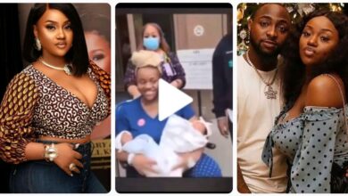 "God Is Too Faithful"- Fans Say As Video Of Chioma Carrying Her Twin Babies Trend