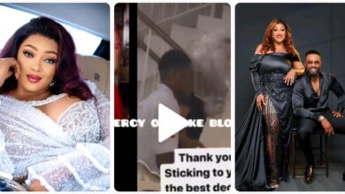 “Sticking to you is one of the best decisions have made in life” Peggy Ovire tell husband, Freddie Leonard as he surprises her on her birthday (VIDEO)