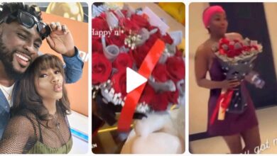 ‘’Respectfully, that was not me’’- Pere writes after Mercy Eke shared video of her receiving roses and dollar notes from her lover (VIDEO/PHOTOS)