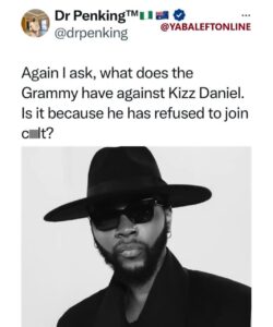 Kizz Daniel on Grammy nomination