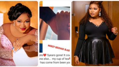 “My Playmate, Cup Of Tea, Peace & Prosperity Has Come From Being Your Wife”- Ruth Kadiri Pens A Lovely Note To Her Husband In Celebration Of Their 5th Anniversary (PHOTO)