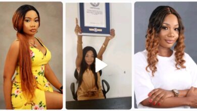 Nigerian wig maker, Helen Williams, becomes the first person in the world to set the record for longest handmade wig, Breaks Guinness Record (VIDEO)