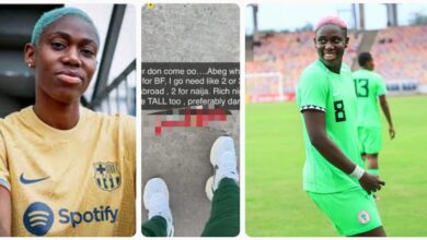 “I’m looking for like 2 to 3 boyfriends” – Footballer, Asisat Oshoala begins search for two to three boyfriends as she releases the criteria for eligible and interested men