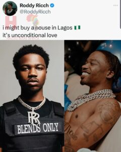 Roddy Ricch on house lagos