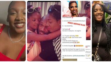 "My Sunshine, My First Seed, My Everything'- Singer, Annie Idibia celebrates first daughter, Isabel on her 15th birthday