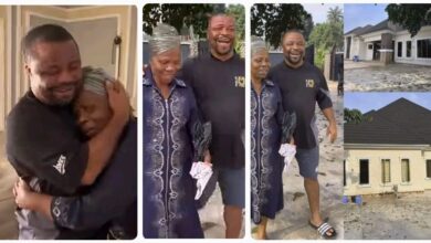 "Small Christmas gift for my mother" Nollywood actor and comedian, Apama Nolly gifts his mother a new house