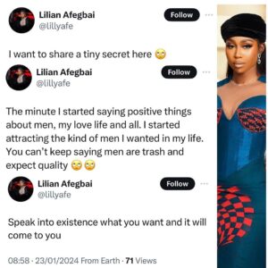 "How I Attract Quality Men"- Actress Lilian Afegbai Reveals A Powerful Secret