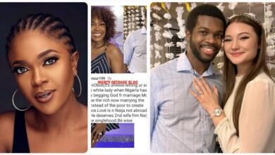 “Your Son Should Get A Second Wife From Naija, It Is Unwise Letting Him Marry A White-lady”- Fan Advices Omoni Oboli