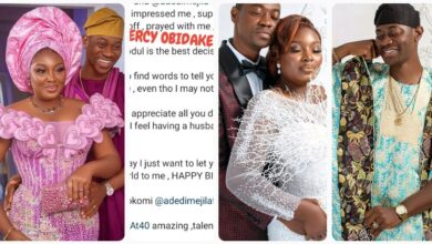 “Richly Blessed Is How I Feel Having A Husband Like You”- Actress MO Bimpe Celebrates Husband, Actor Lateef Adedimeji On His 40th Birthday