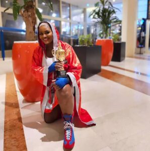 "I Will Not Tolerate Manipulation & Lies"- Laide Bakare Says As She Be@ts Chizzy Alichi At The Celebrity Boxing Match (VIDEO/PHOTOS))