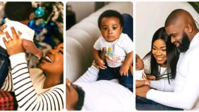 “Why Do You Feel Comfortable Trolling Babies” Reactions As Mercy Chinwo & Husband Reveals Son’s Face (PHOTOS)