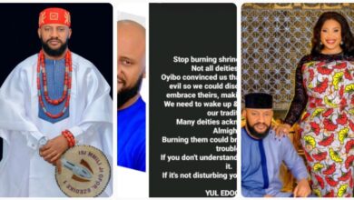 “You Go Soon Turn Native Doctor, She Has Introduced You To Many Spiritualisms”- Reactions As Yul Edochie Advises People To Stop Burning Shrines & Deities, Gives Reasons (DETAILS)