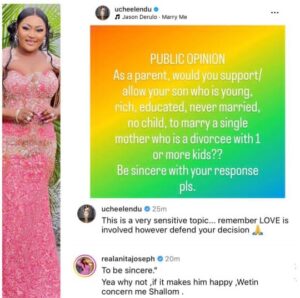 "ALL OF YOU WITCHES SHOULD NOT COMPARE YOURSELVES TO BBN'S QUEEN" - Actress, Doris Ogala Replies Arch-Rival, Uche Elendu Regarding Bbnaija's Queen Mercy's Single Motherhood