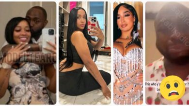 “Why I Can’t Apologise To Chioma”- U.S.-based model says after Davido fans att@cked her for accidentally uploading cozy photo with the singer/her friend shares video of David On his knees begging