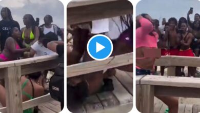 Breasts falls out as women fight during spring break outing (PHOTOS/VIDEOS)