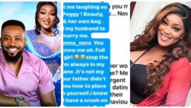 “It’s not my fault your father didn’t teach you how to place value on yourself” – Peggy Ovire drags netizen who claimed she forced her husband, Frederick Leonard to marry her