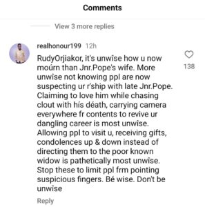 "Are You His Second Wife...." - Netizens Fires Actress Ruby Ojiakor After Her Fans Paid Her A Surprise Condolence Visit, Showers Her With Gifts Following The D£@th Of Her Bestie, Junior Pope (DETAIL)