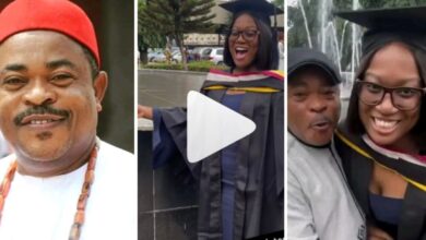 Nollywood Actor, Victor Osuagwu Over The Moon As His Daughter Graduates From University (VIDEO, PHOTOS)