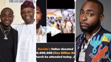 Davido’s Father Donates 1 Billion Naira To The Church He Attended (VIDEO)