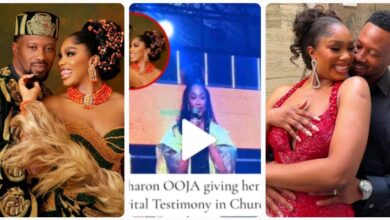 “I Had a Time with God in the Desert. He Gave Me the Best Husband in the World” — Sharon Ooja Testifies in Church (VIDEO)