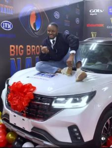 BBNaija S9: Kellyrae overjoyed as he receives brand new SUV (VIDEO, PHOTOS)