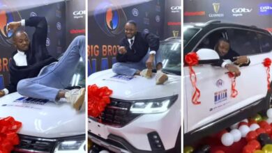 BBNaija S9: Kellyrae overjoyed as he receives brand new SUV (VIDEO, PHOTOS)