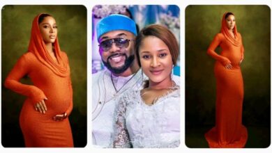 Actress Adesua Etomi and Banky W welcome second child in US (Photos)