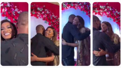 “They Might Be Doing It To Get Yul J£alous”- Netizens React As Alex Ekubo And May Edochie Hug Repeatedly At A Movie Premiere (VIDEO, PHOTOS)